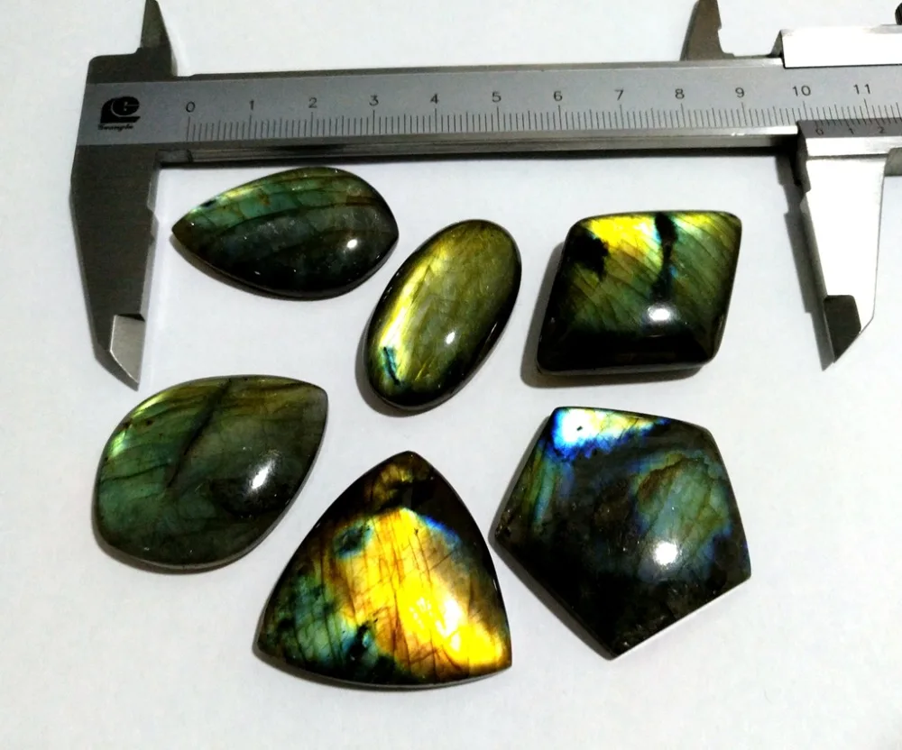 5pcs/lot Semi Stone Natural Labradorite Pendant cabochon mixed shape,good quality strong shine labradorite pendant, size 25mm+