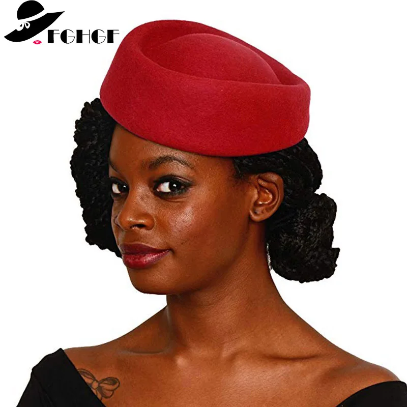 Wool Air Hostesses Pillbox Hat Millinery Making Fascinater Base Stewardess Oval Retro Cocktail Party Wedding Church Hats