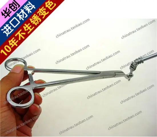 Medical orthopedics instrument stainless steel holding screw forceps curved head holding forceps