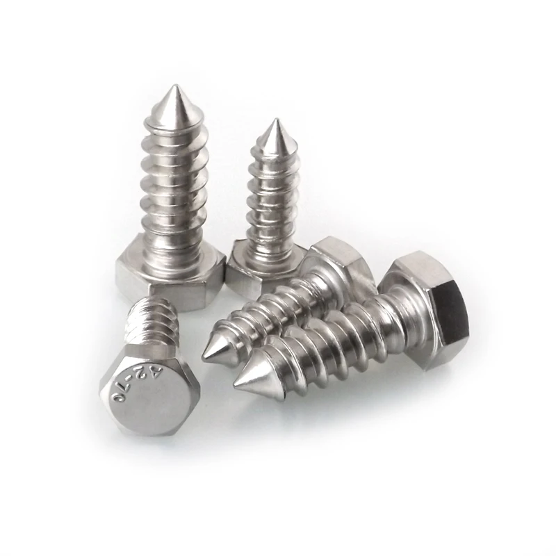 

2pcs M6 stainless steel hexagonal screws self-tapping bolt quality household screw bolts 60mm-100mm length