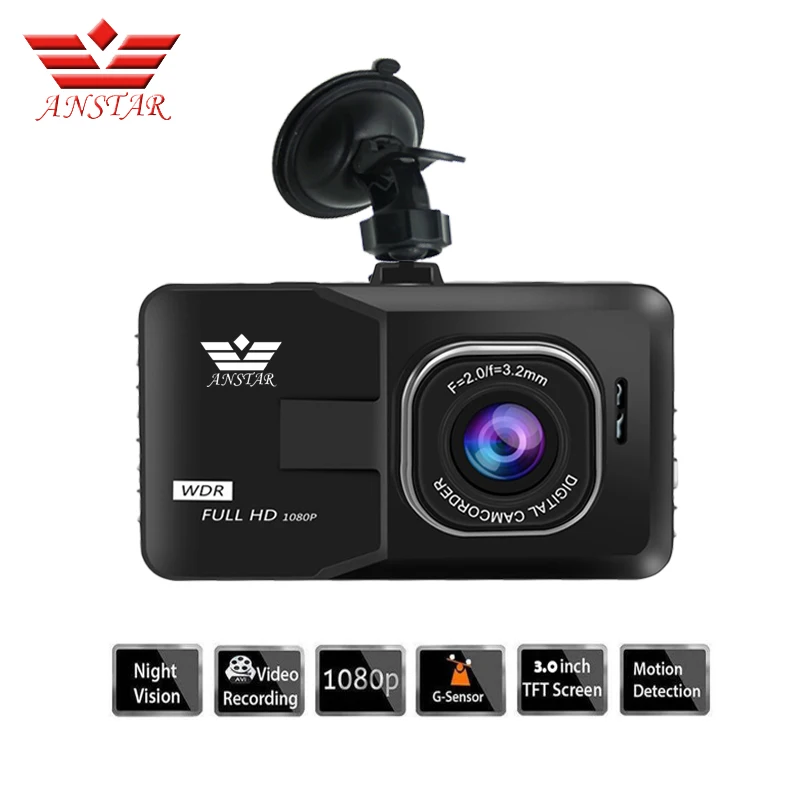 ANSTAR 3 Inch HD Dash Camera Car DVR Parking Sensor Rigister  Dash Cam Dual Lens Video Recorder Vehicle dashcam DVR For Driving