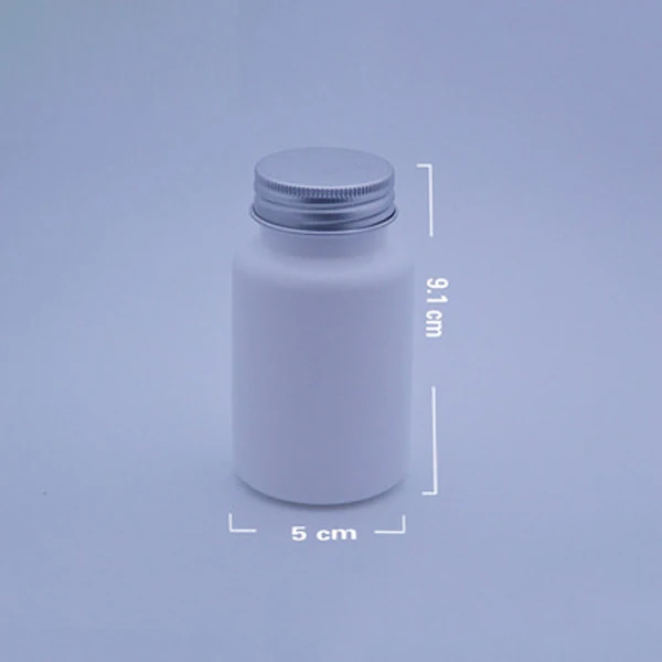 

100pcs 120ml White Color HDPE Bottle, Capsules/Pills/Powder/Vitamin Plastic Medicine Bottles--Silver Color Aluminum Caps