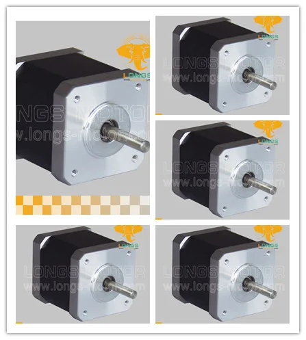 Top Recommand!!!5pcs Nema17 stepper motor with 4000G.CM, 1.7A, 0.9Degree,48mm length,4 leads CNC MILL--longs motor