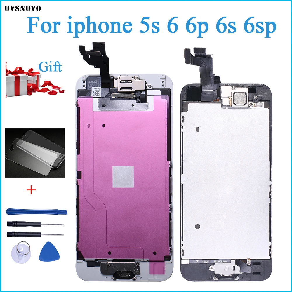 

AAA+++ Full Assembly For iPhone 6 6S Plus LCD With Camera Home Button Completed Screen Replacement Assembly Display Guarantee