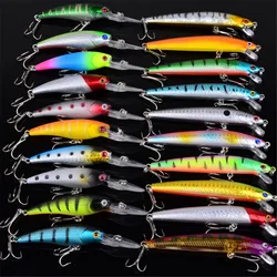 Nuovo Minnow misto 20 pz/set Kit di richiamo di Pesca a mosca Set esche dure artificiali realistico Wobbler carpa attrezzatura da Pesca Pesca all'ingrosso