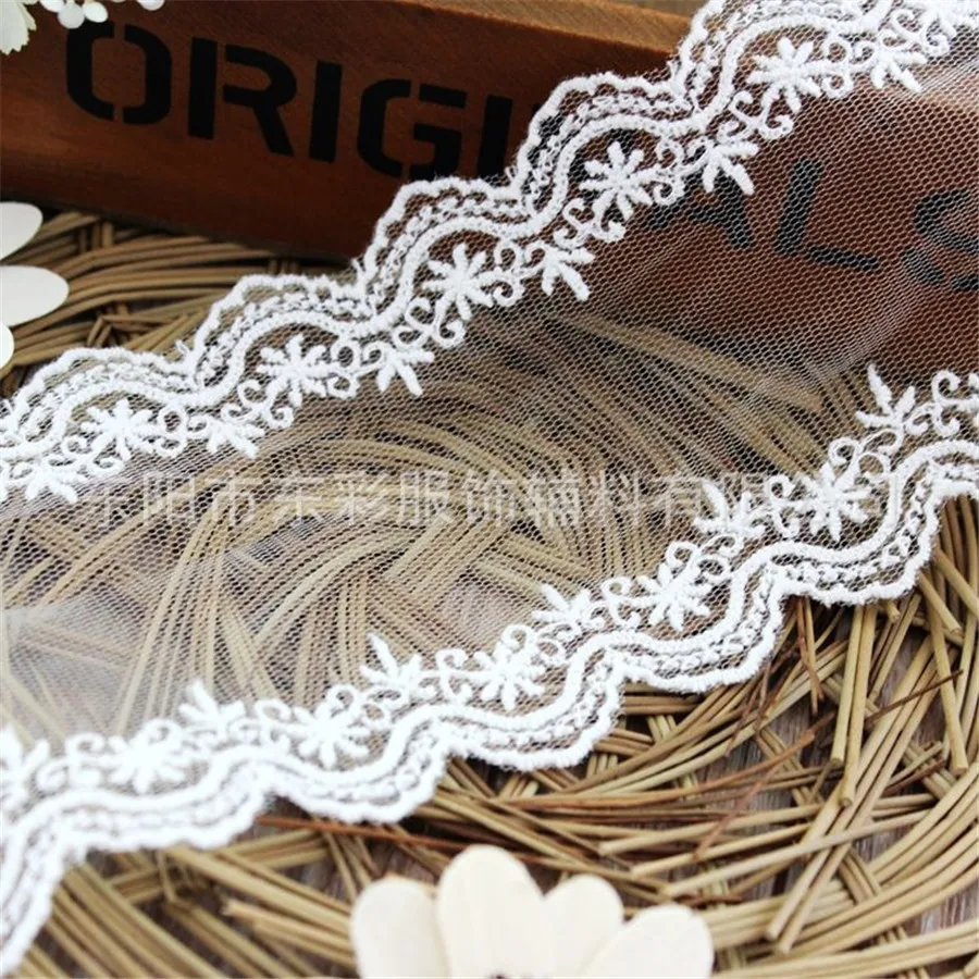 

15yard*8.5 cm Embroidery Lace Ribbon Cotton Lace for Clothing DIY Sewing Handmade Crafts Wedding Decor Fashion Accessories