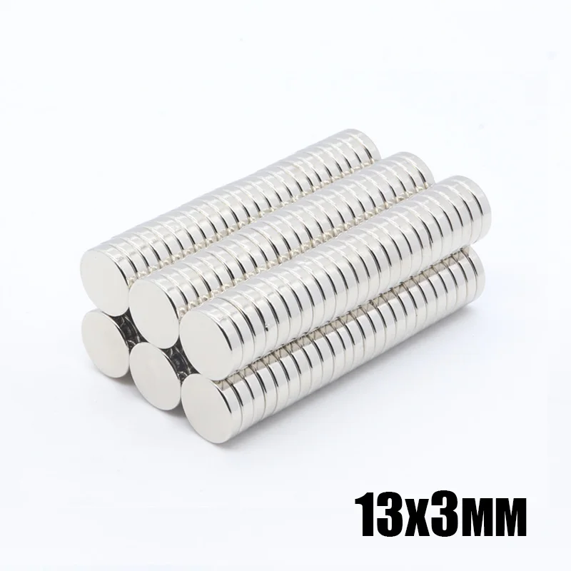 

50pcs 13x3 mm Neodymium magnet Rare Earth small Strong Round permanent 13*3mm fridge Electromagnet NdFeB nickle magnetic DISC