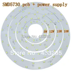 5W 12W 15W LED PANEL Circle Light 85V-265V AC SMD 5730,LED Round Ceiling board the circular lamp board for Dining room