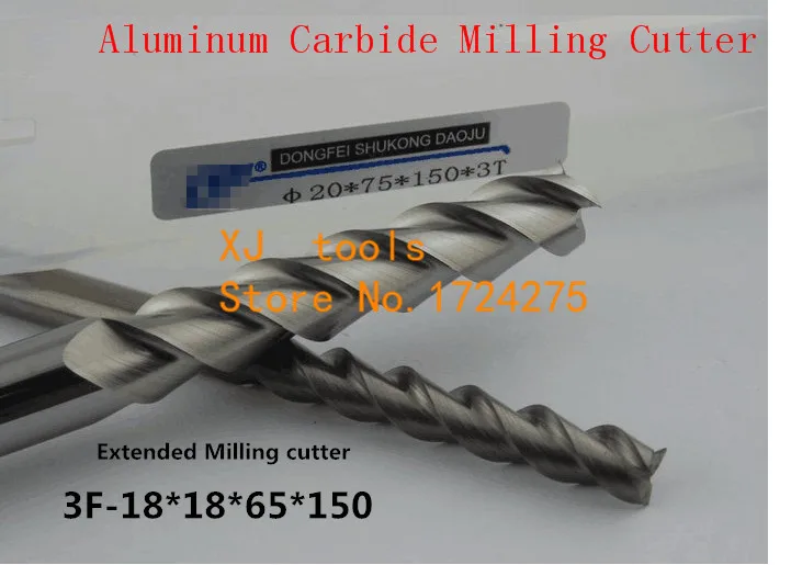 

Free Shipping 18.0mm Long End Mill 18*18*65*150L 3 Flutes Aluminum Carbide End mills,Carbide CNC End mill Router Bits,lathe tool