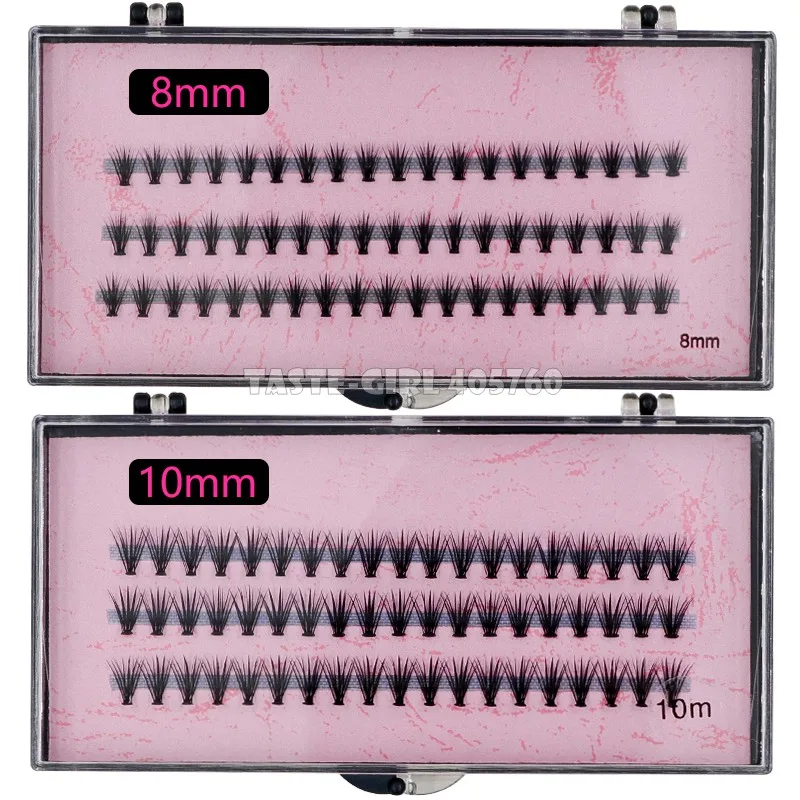 4 packs/lot Pro 57 Knots 20 Hairs Black Individual False Eyelashes Eye Lash Makeup Extension Kit 8mm 10mm 12mm 14mm L1620#