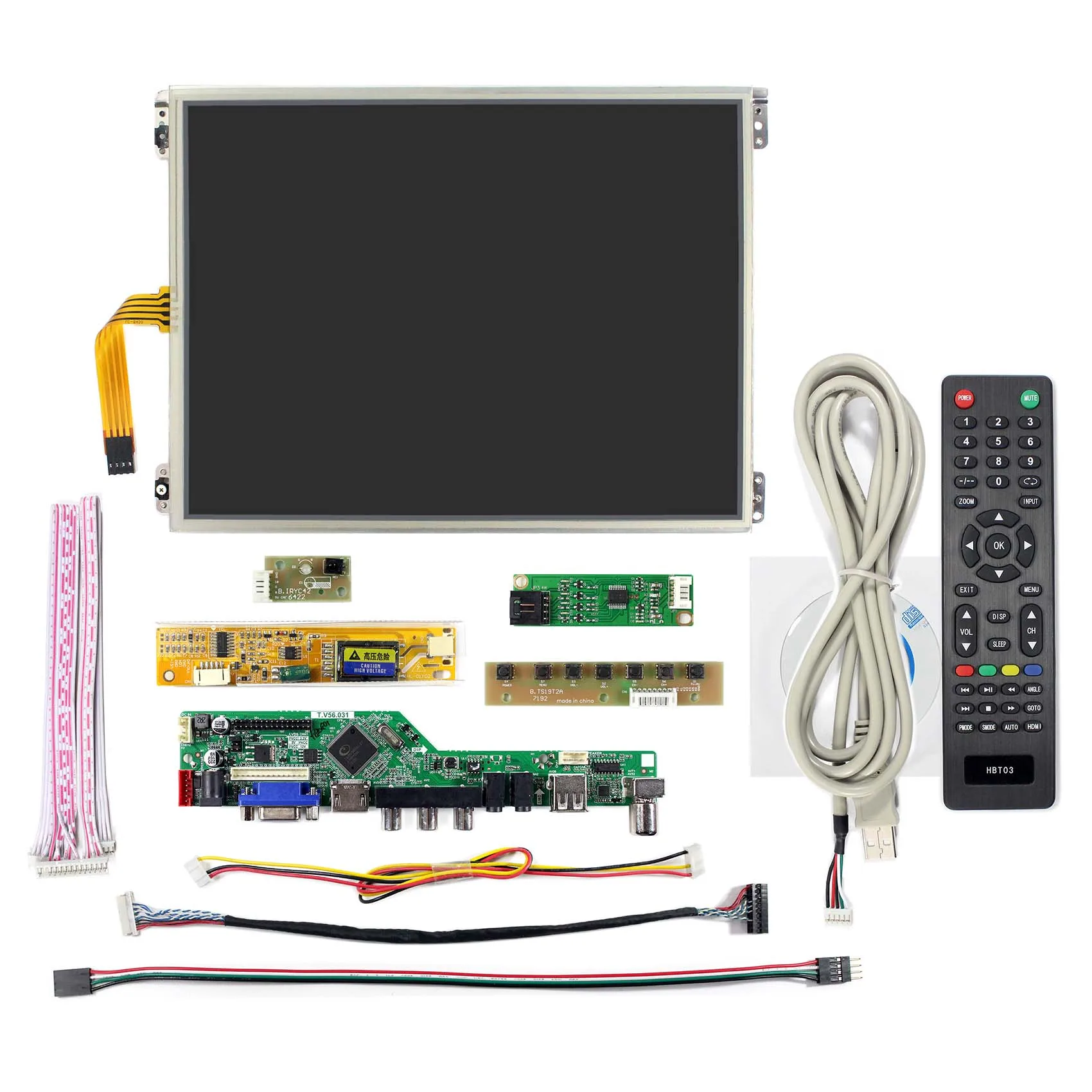 HD Serta VGA AV USB RF LCD Papan Bekerja dengan 10.4Inch 1024X768 Layar LCD IPS HT10X21-311 dengan Panel Sentuh
