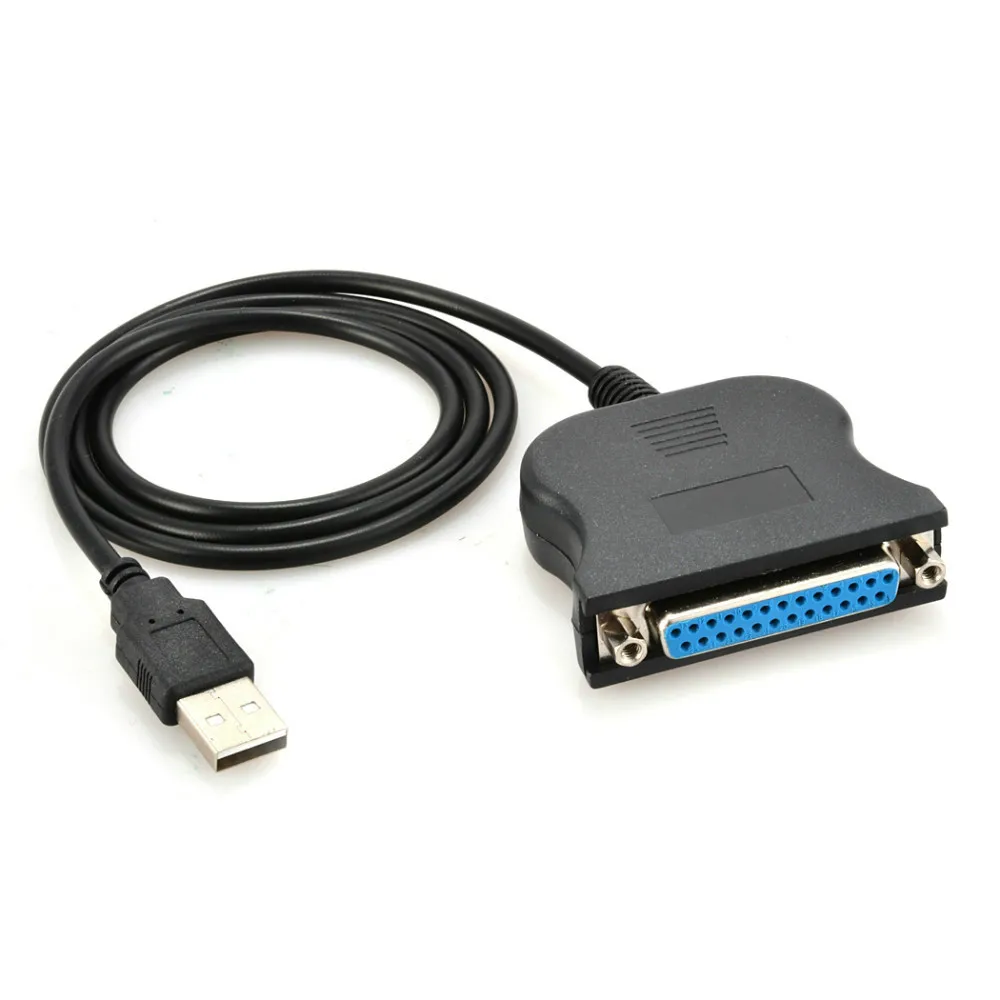 USB męski na DB25 kobiet kabel do drukarki równoległe konwerter druku kabel 25 Pin 25Pin lokalnego publicznego transportu pasażerskiego USB do DB25