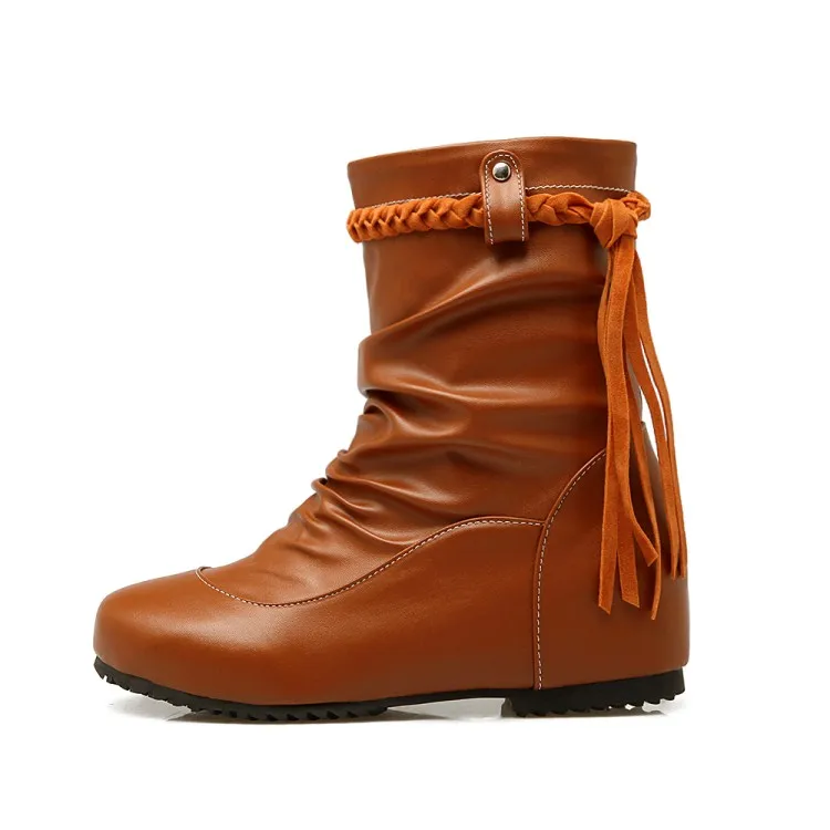 Big size 30-52 Botas Mujer Winter Boots New Round Toe Buckle Boots For Women Sexy Ankle Fashion Winter Shoes Casual 504