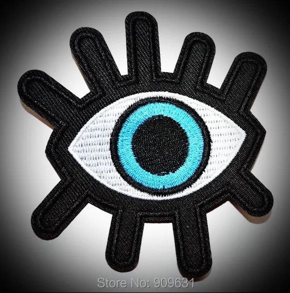 

New ! Blue Cat Eye Iron On Patches Embroidered Sew Applique Eyeball Rock Punk Zombie