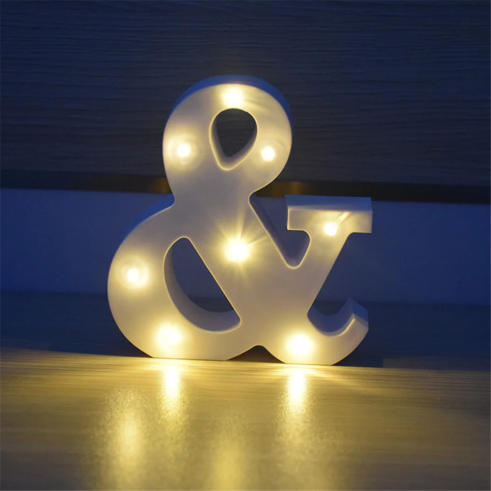 3D Letter LED Night Light With ABS Alphabet Lights for Festival Decorative, Bar,Wedding,Propose, Birthday Party, Home decoration