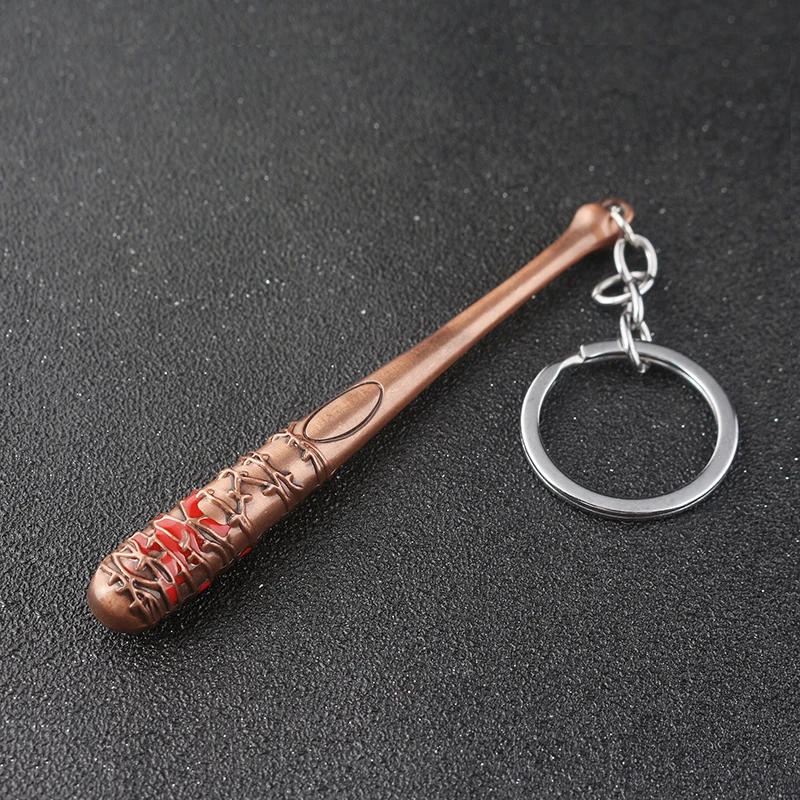 The Walking Dead Stick Keychain Negan\'s Bat LUCILLE Baseball Bat shape Key Chain For Men Car Keyring Jewelry