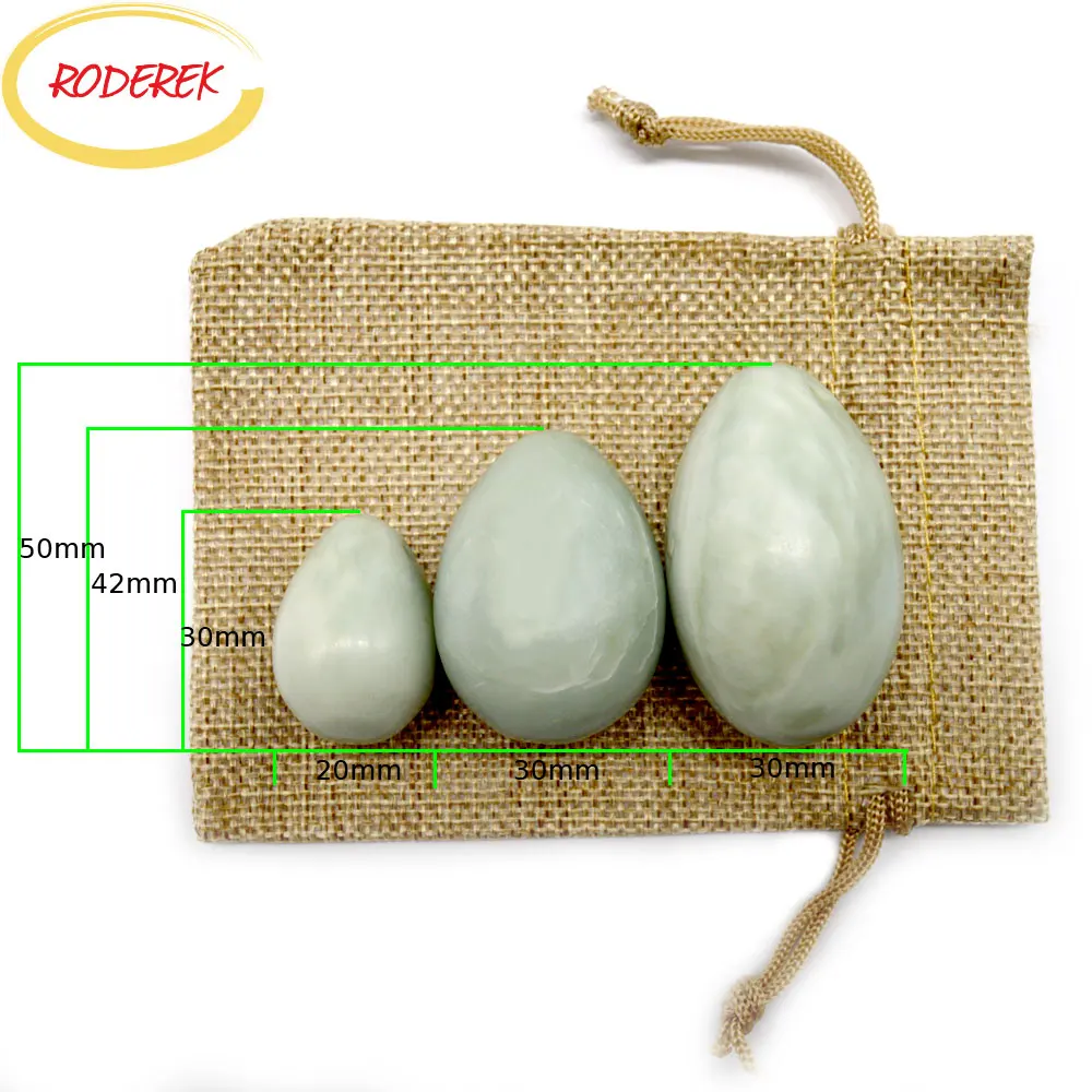 Natural Jade Yoni Egg Set Exercise Xiuyan Jade Egg Vagingal Exercise Stone Massage Tool Health Care