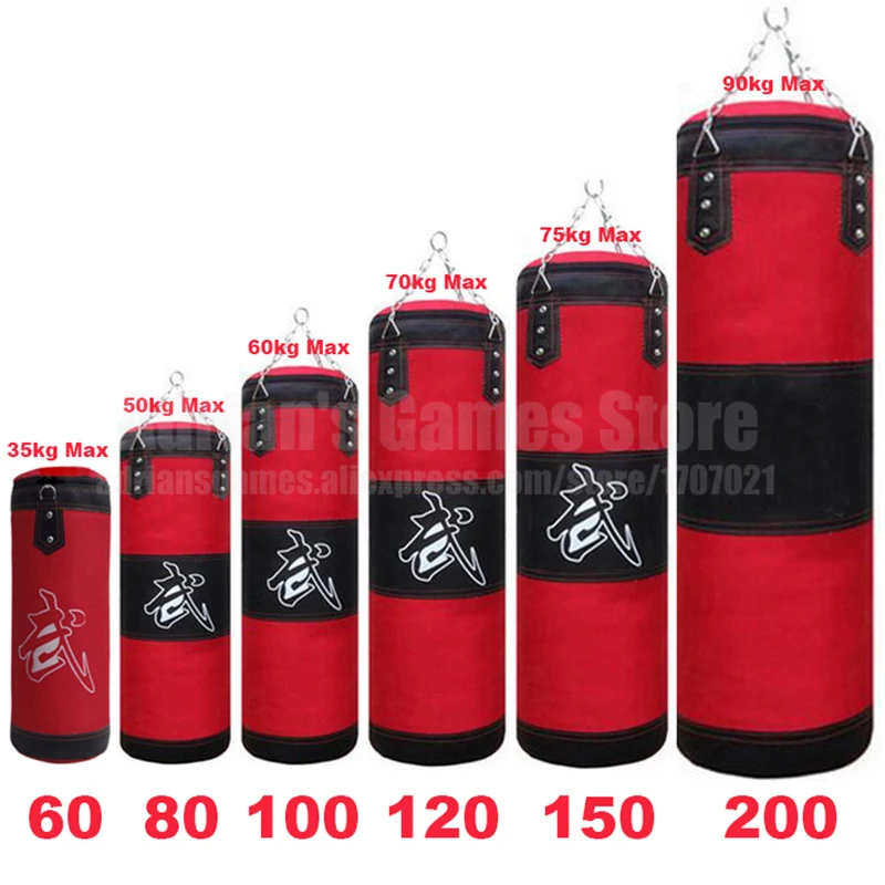 60/80/100/120/150/200cm Sandbag Thickened Canvas Punching Bag Sports Training Empty Boxing Bags Muay Thai