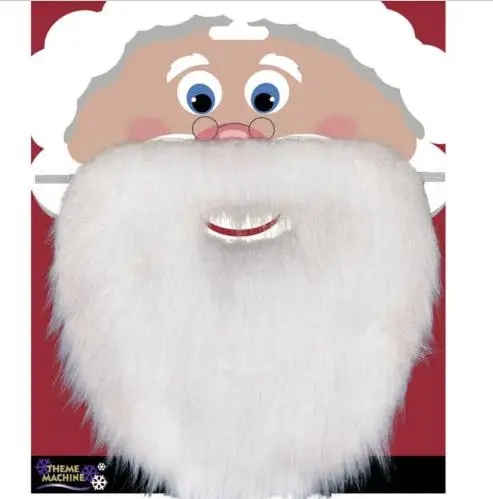 Christmas Santa White Fake Beard Mustache Whiskers Unisex Fancy Dress Xmas Cosplay Party Accessory Stage performance props GIFT