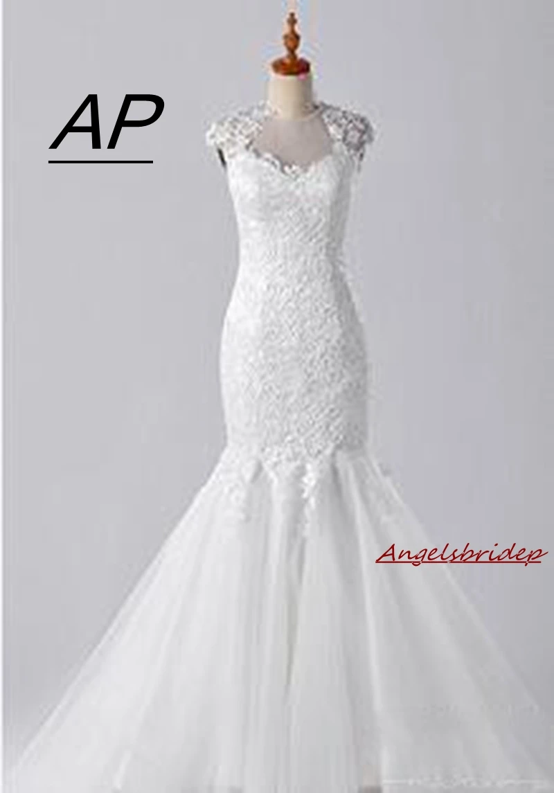 

ANGELSBRIDEP Robe De Mariee Luxury Lace Mermaid Wedding Dresses For Women Beaded Bridal Gowns Back Zipper Vestidos De Novia