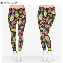 ZHBSLWT caldo serie di Frutta 3D stampato Delle Donne di modo leggings spazio galaxy leggins tie dye fitness pant