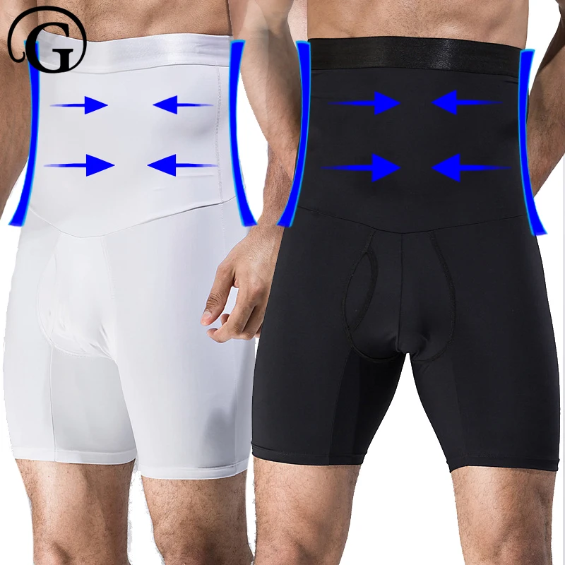 Hommes contrôle culotte minceur taille formateur corps Shaper cuisse tondeuse Boxer sous-vêtements abdominaux