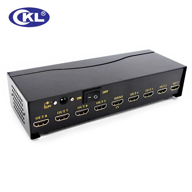 CKL HD-98 عالية الجودة 1*8 8 ميناء مقسم الوصلات البينية متعددة الوسائط وعالية الوضوح (HDMI) دعم 1.4 فولت 3D 1080 وعاء ل شاشة كمبيوتر شخصي HDTV