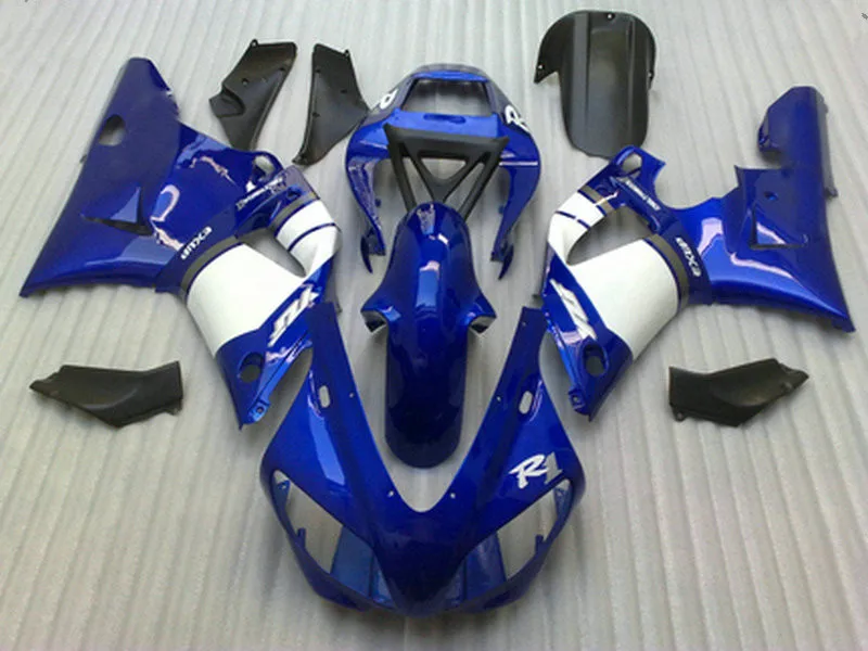 Customize free 100% fit injection motorcycle parts for YAMAHA blue  west  YZFR1 98 99 fairings kit YZF R1 1998 1999 body fairing