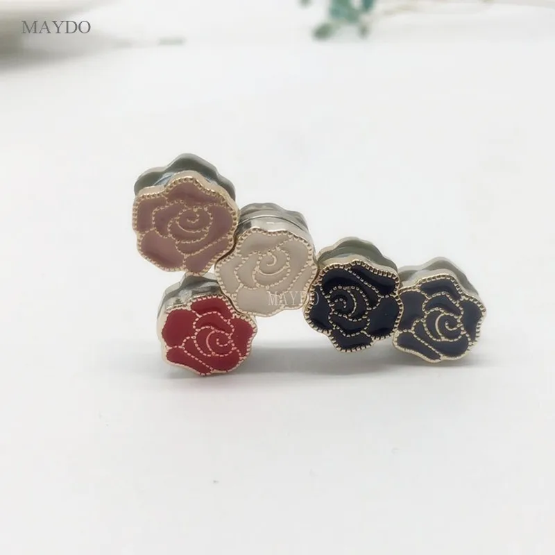 XT165 Fashion Small Size  Flower Brooches Pin Scarf Buckle Metal Muslim Headwear Abaya Khimar Magnetic Hijab Scarf Magnet