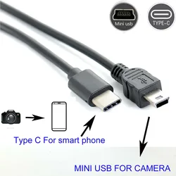 Typ C do mini kabel usb OTG do canon A650 IXUS 100 105 110 120 130 200 aparat do telefonu edytuj obraz wideo