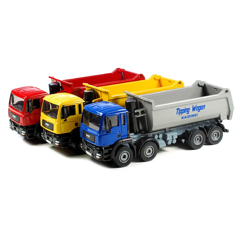 KAIDIWEI Alloy engineering car model toy all alloy 1:50 dump truck eight wheel truck toy model kid toys gift