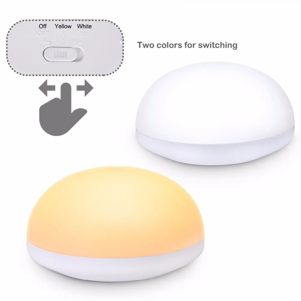 Imagem -03 - Led Night Light Sensor de Toque Luz Pat Lâmpada Anti-queda Quarto Luminaria Usb Nightlight Brilho Ajustável