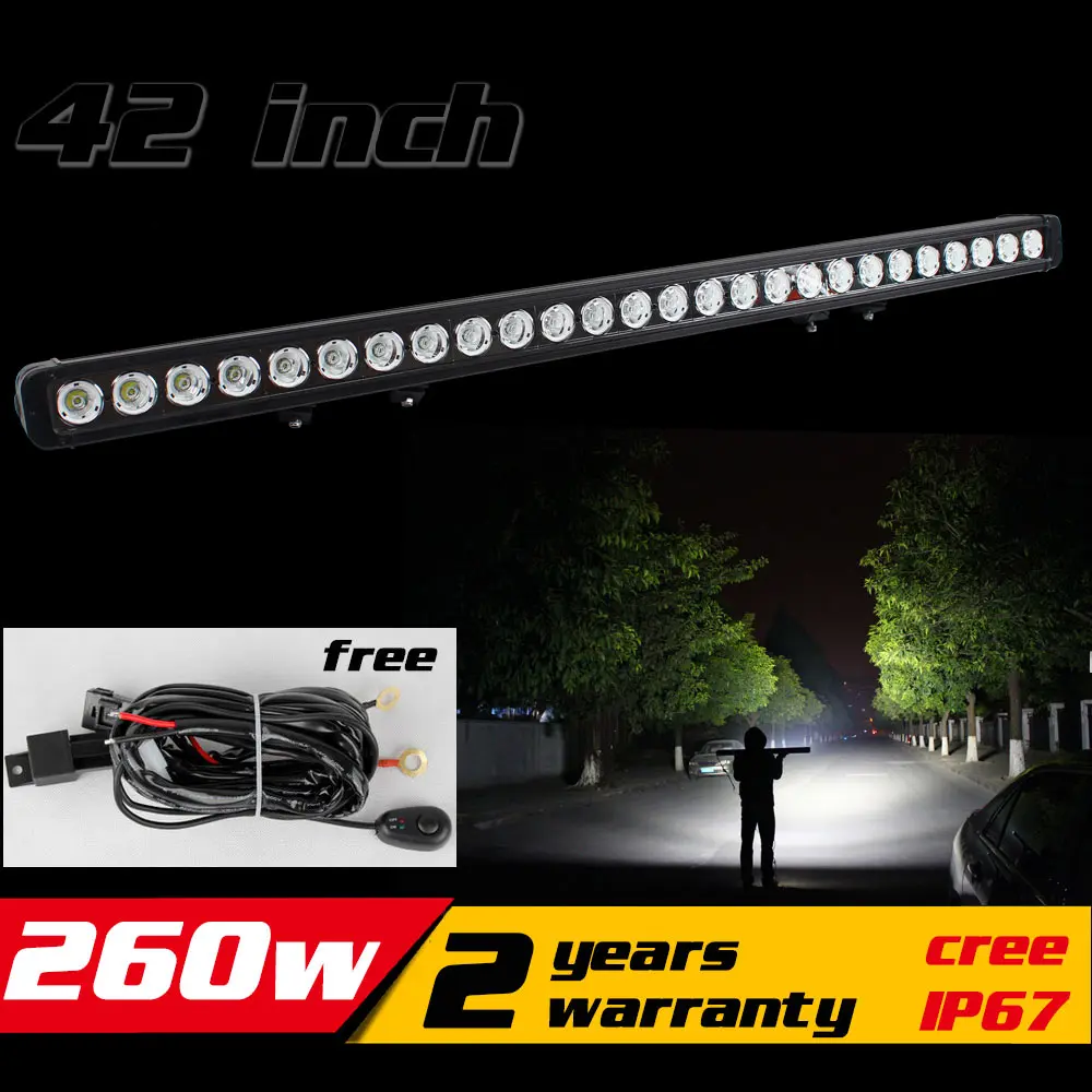 

42inch 260W LED Light Bar IP67 Tractor ATV LED Offroad Light Bar 4X4 LED Bar Offroad Diving Fog Light Save on 300w 288w