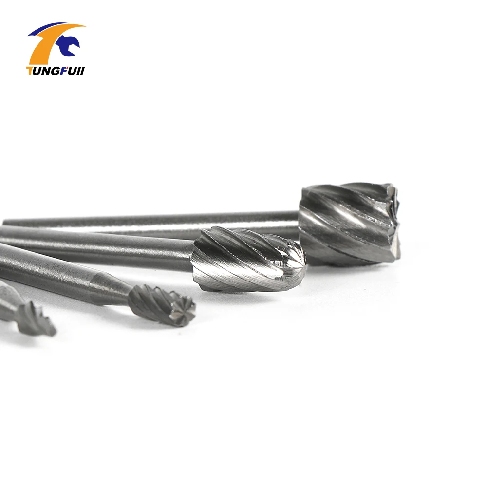 Tungfull Dụng Cụ Xay Burrs Bộ Dao Tự Làm Mũi Khoét Gỗ Cắt Xay Công Suất Phụ Kiện Dụng Cụ Điện Dremel Mũi Khoan Mini