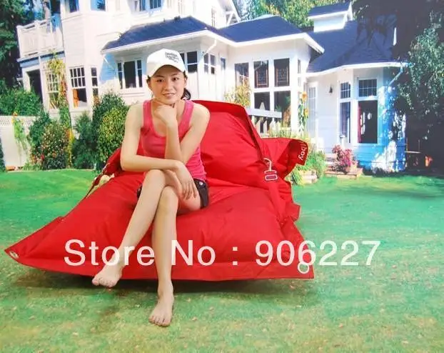 The original !!  outdoor buggle up orange bean bag, STRONG QUALITY garden beanbag chair - free shipping