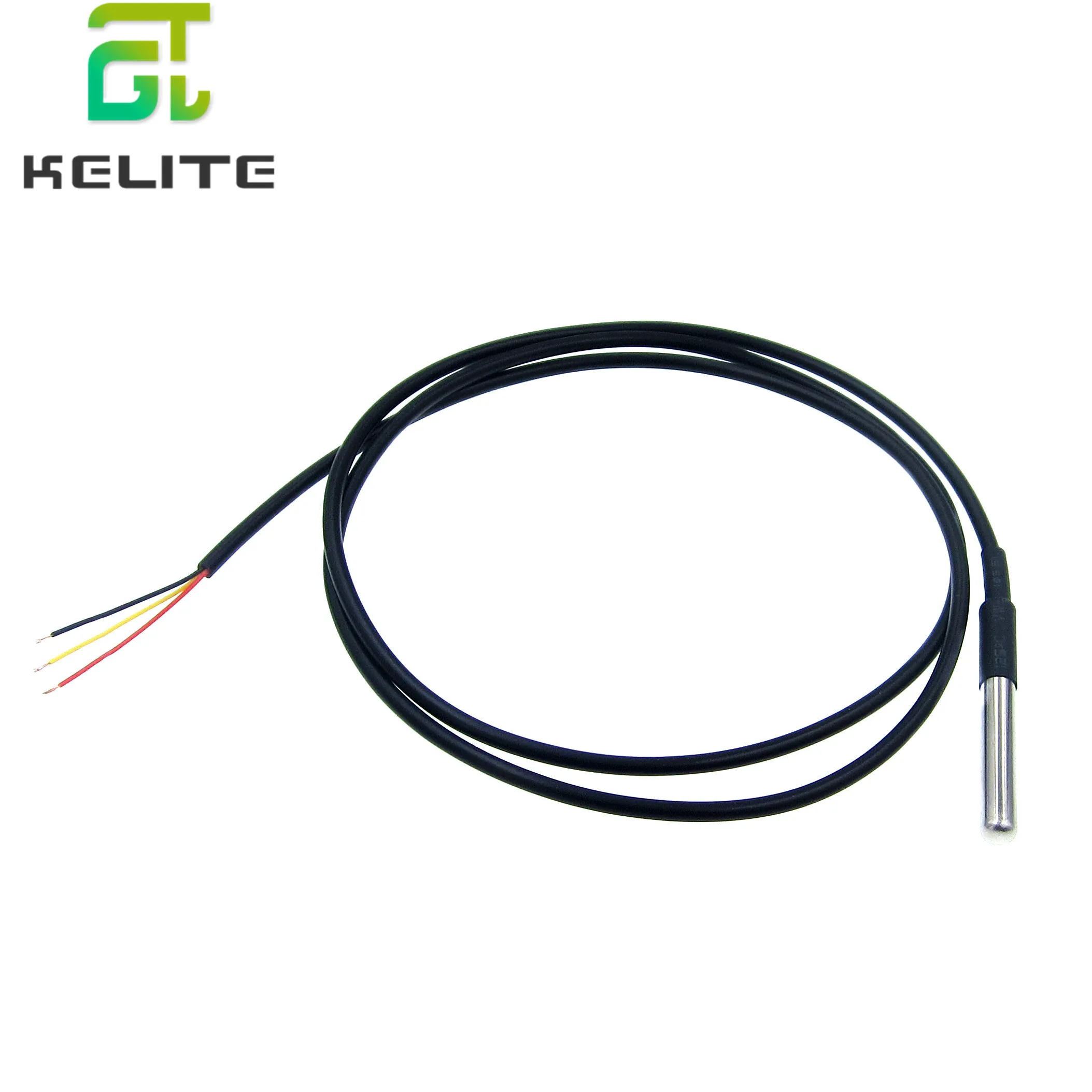 5pcs DS18B20 Stainless steel package 1 meters waterproof DS18b20 temperature probe temperature sensor new in stock