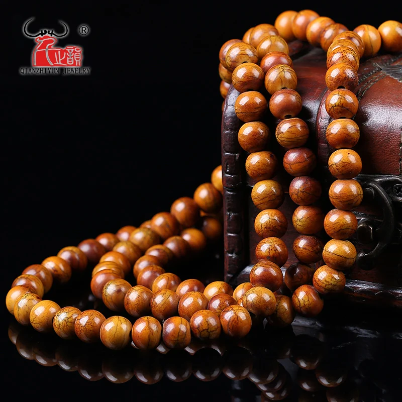 20PCS Handmade Carved Yak Bone Beads, Antique prayer beads for jewelry making Brown DIY Jewelry Accessorie 14mm,12mm,10mm