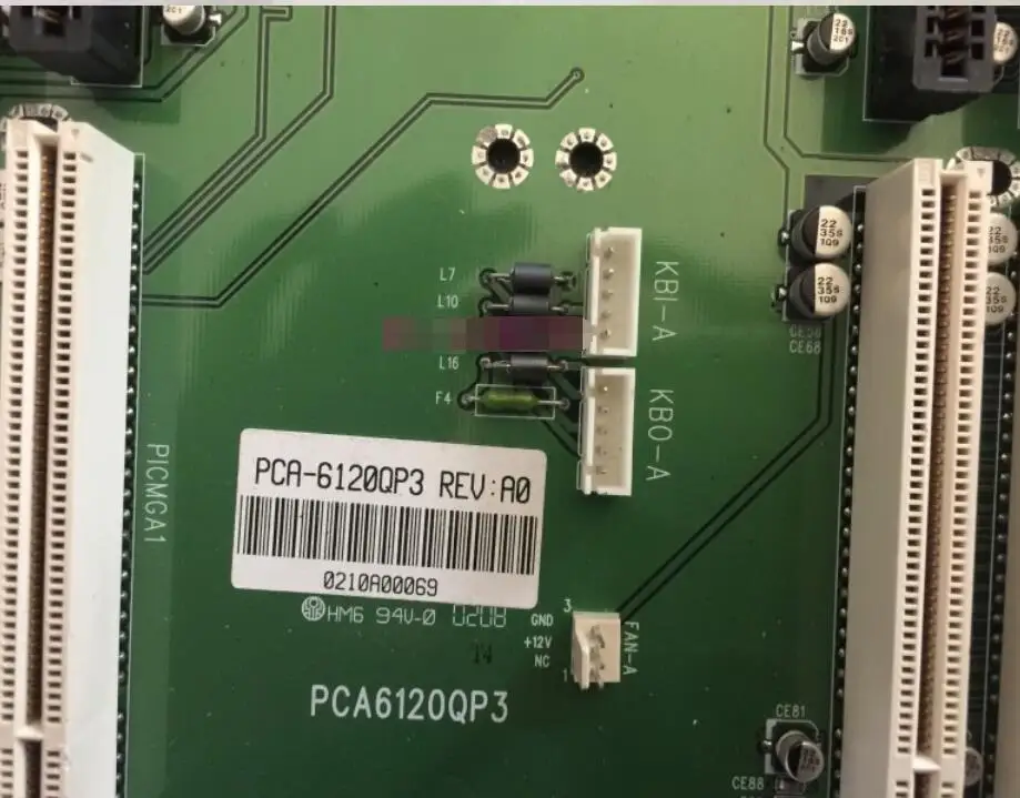 Very Nice Embedded IPC Industrial Backplane Board PCA-6120QP3 REV.A0 4ch PICMG 1.0 BUS Expansion 3*PCI Slot