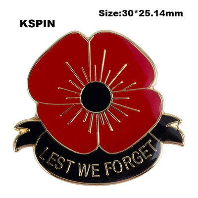 Soldier Poppy Flower Lapel Pin Badges for Clothes in Patches Rozety Papierowe Icon Backpack XY0118