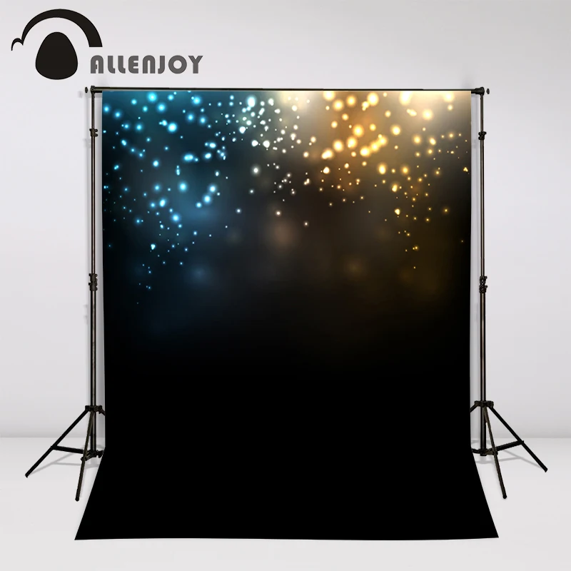 Allenjoy Photophone backdrops black Shiny spots fireworks new year photography background for photo studio photocall photobooth