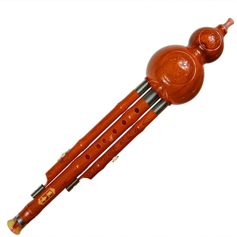 

Bakelite Three Tone Hulusi Flute C/bB Key Gourd Flauta Crashproof Dampproof Calabash Flute Hulusi Folk Instruments Flutes Hulusi