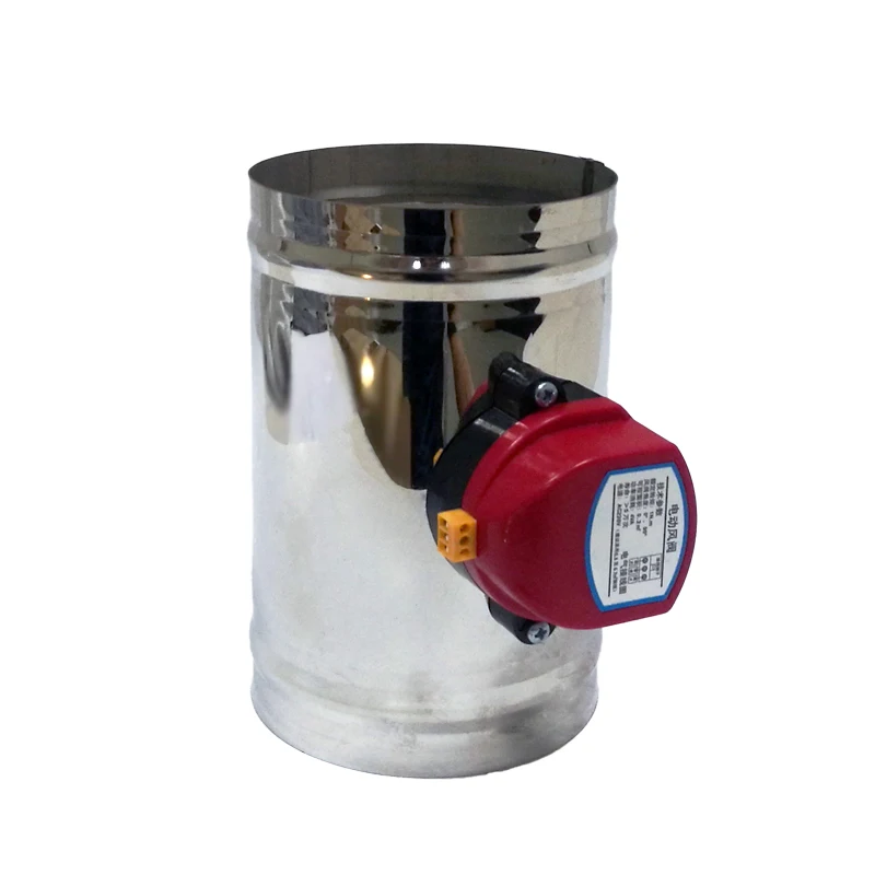 Válvula amortecedora de ar de aço inoxidável, hvac, válvula motorizada, duto de ar elétrico, válvula de ventilação de 4 polegadas, válvula de retenção, 100mm, 220v, 24v, 12v
