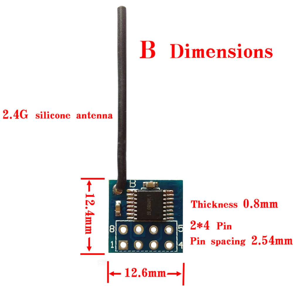 2.4G Wireless Transceiver Module Aeromodelli Giocattoli Anti-interferenza 3.3 V Basso Consumo energetico