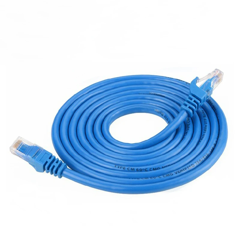 Szybki pełna miedź CAT 6E 8pin kabel sieciowy Ethernet RJ45 Patch LAN Cord 1/ 1.5/2/3/5/10/15/20m dla PC Laptop Router