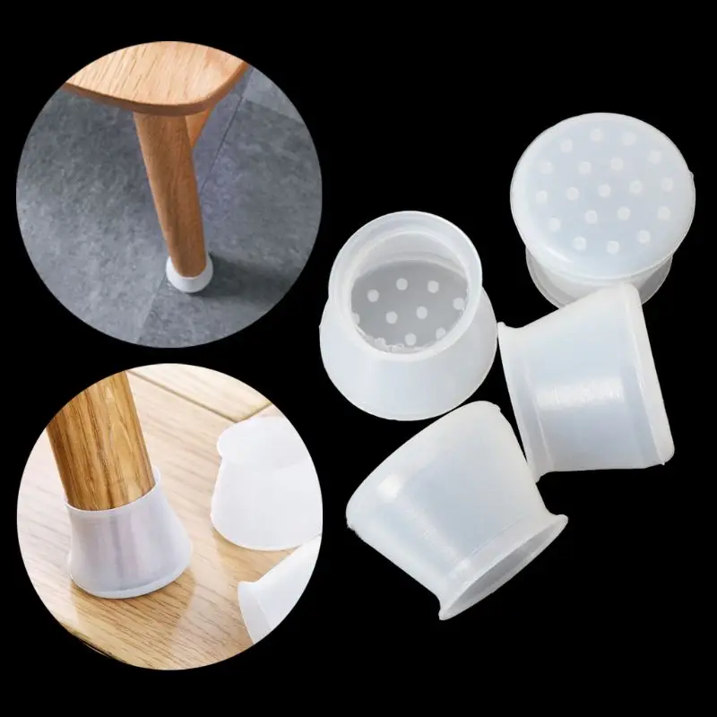 4 Ốp Ghế Chân Mũ Chân Miếng Lót Đồ Bàn Có Tầng Bảo Vệ