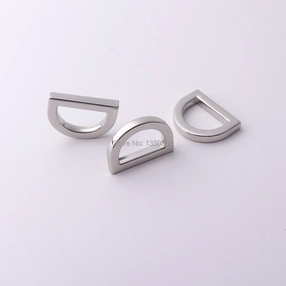 8pcs/lot nickel plated color D ring Dee Ring adjustable buckle for backpack strap shoes bags