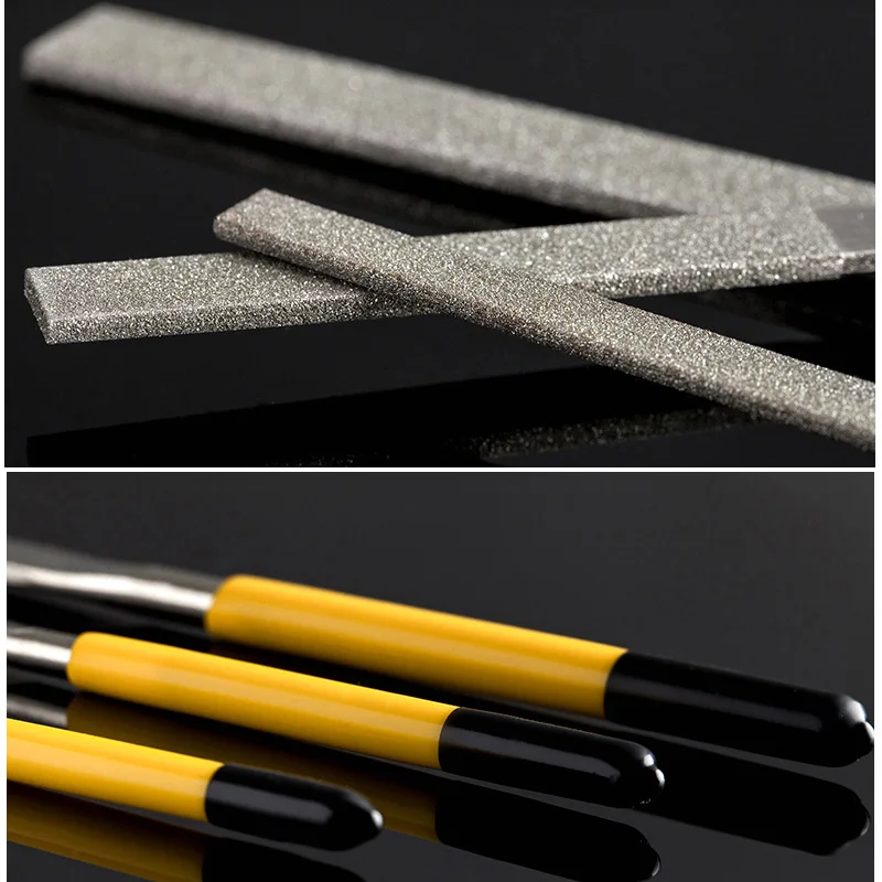 Imagem -03 - Ferramenta de Acabamento Stanley-diamond Needle Flat File Grinding Hand Files Stl Metal Ferramentas para Trabalhar Madeira 150 Grit 140 mm 160 mm 180 mm 1pc