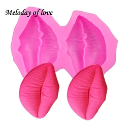 Lips chocolate Party cake decorating tools DIY mouth baking fondant silicone mold kitchen Baking accessories T0239