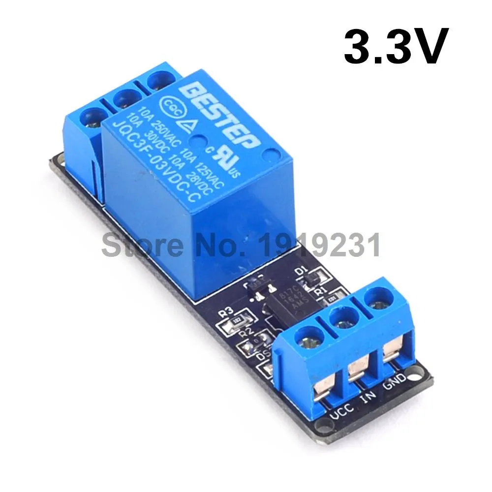 3.3V 1 Channel 3V Relay Module Optocoupler Isolation Low Level Trigger Relay Module