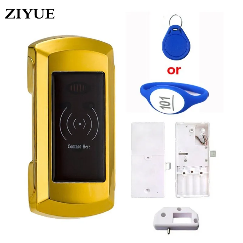 Free Shipping Electronic RF Locker Lock and Keys Cabinet Sauna with Free Wristband Key or Fob Key
